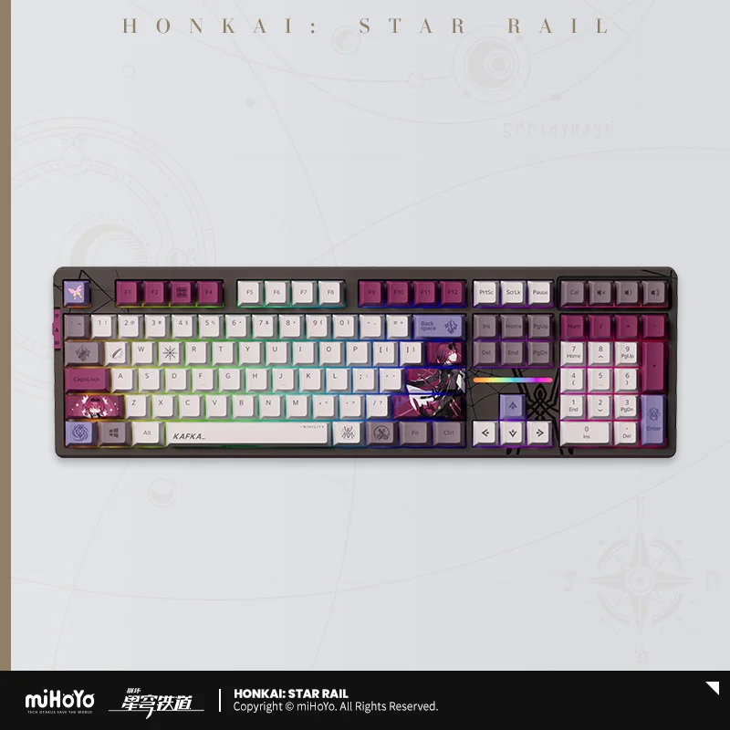 Official Kafka Keyboard Game Honkai Star Rail Kafka Backlit Mechanical Keyboard Axis Props Anime Figure Toy For Kids Gifts Cospl