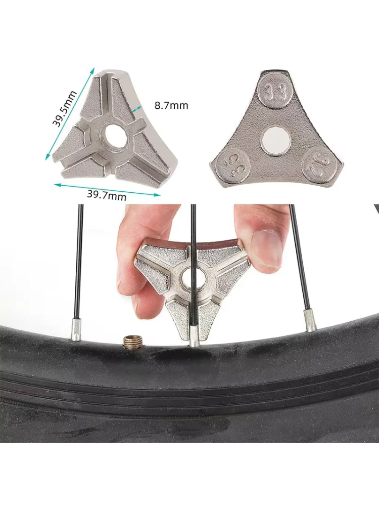 Triangle 6-Socket Spoke Wrench For Mountain Bike Bicycle Wire Wrench Rim Adjuster Cycling Spoke