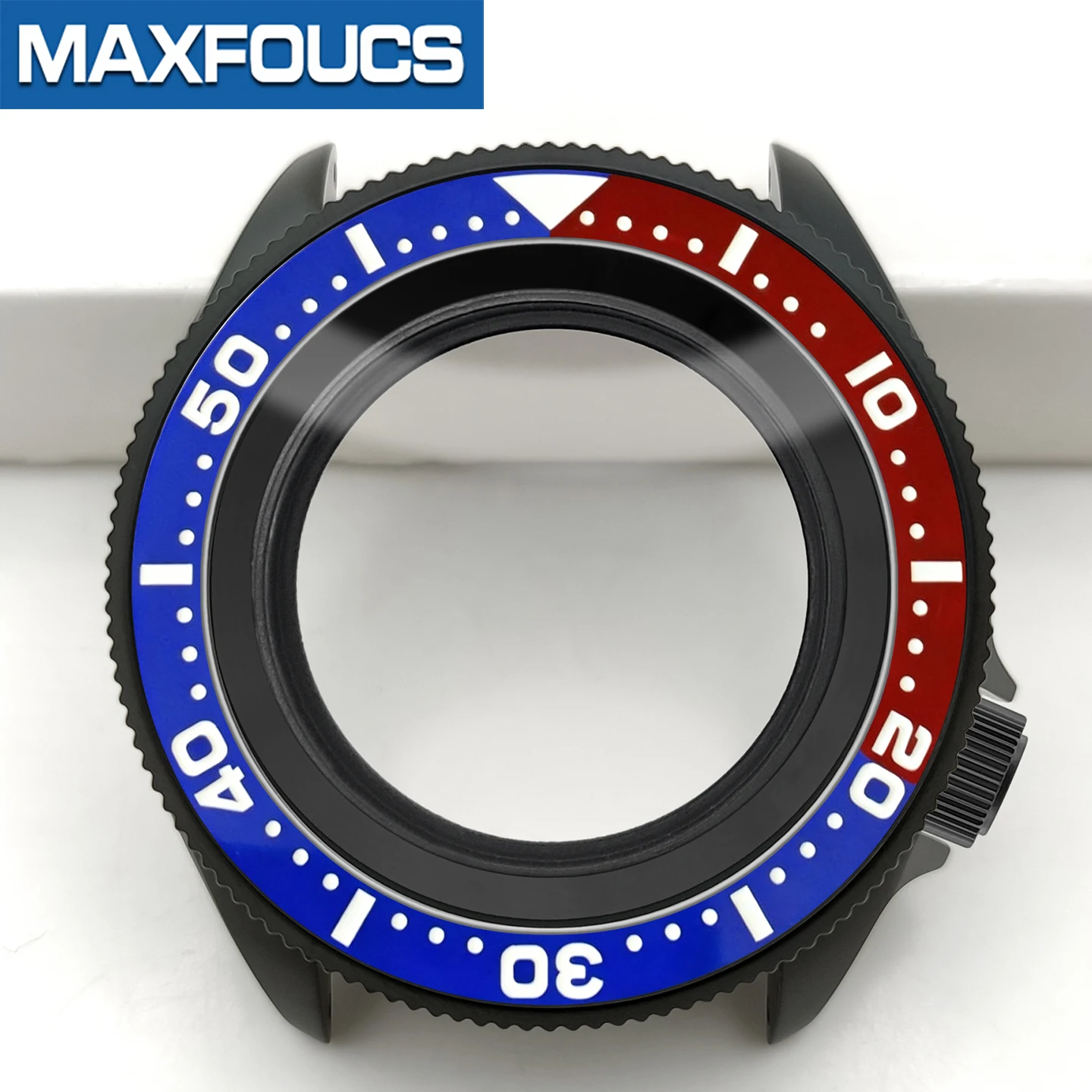 MM300 SRPD SKX Uhrengehäuse-Set Mattschwarze Uhrengehäuse MOD Uhrenteile NH NH35 NH36 4r36 4r35 Modifikationsteile Saphir Maßanfertigung – Detail 19