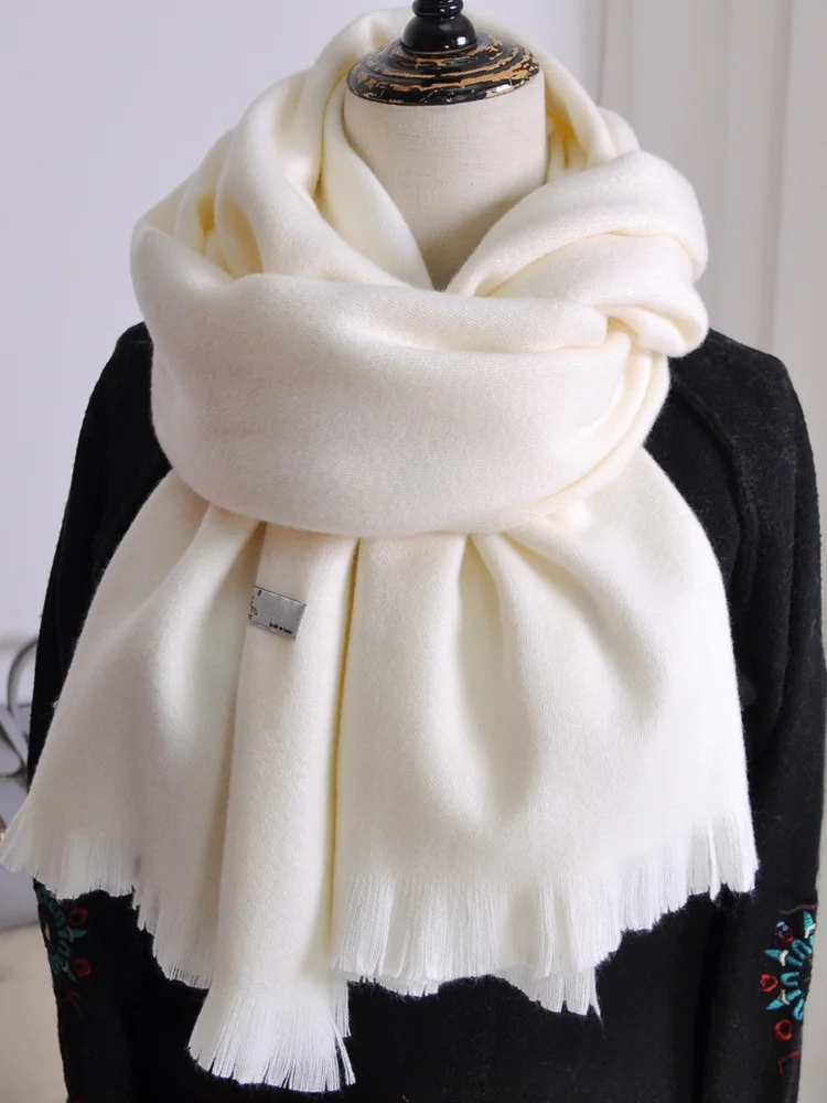 white-thiened-winter-scarf-women's-ort-beard-korean-sle-pure-color-warm-aosphere-matching-ne-warmer-for-par