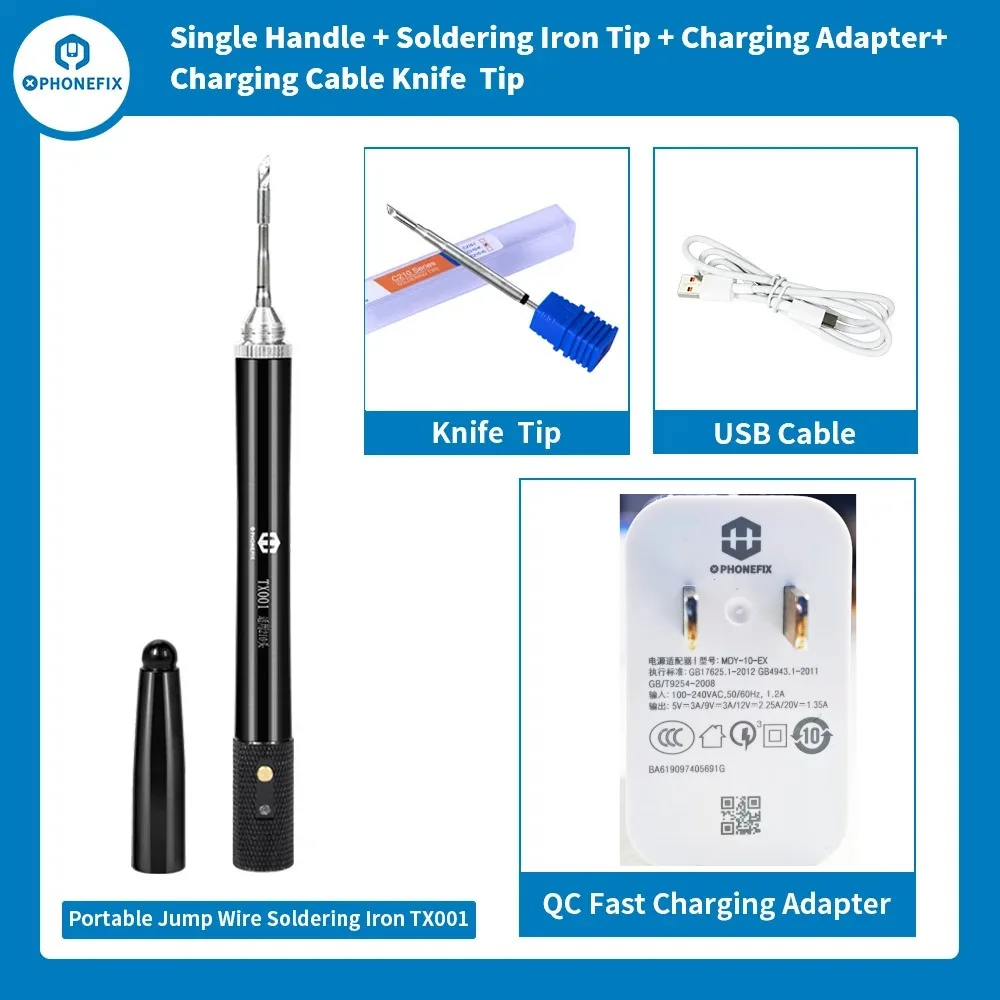 TX001 المحمولة البسيطة USB سبيكة لحام القلم دعم JBC C210 لحام الحديد نصائح التدفئة السريعة ل PCB الانتقال سلك لحام إصلاح