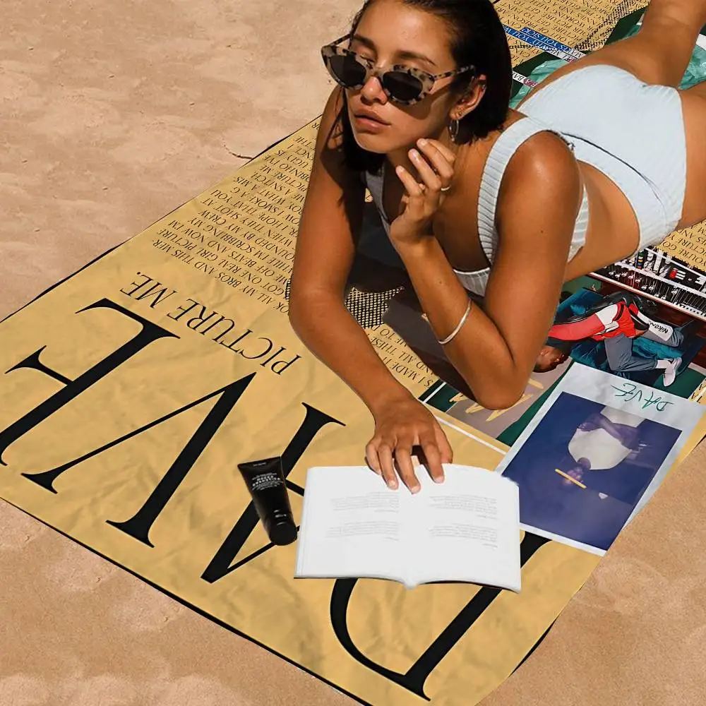 Pop Hip Hop Rapper Santan D-dave Microfiber Printed Beach Towel Mountain Climbing Beach Swimming Running Absorbent Soft Towel
