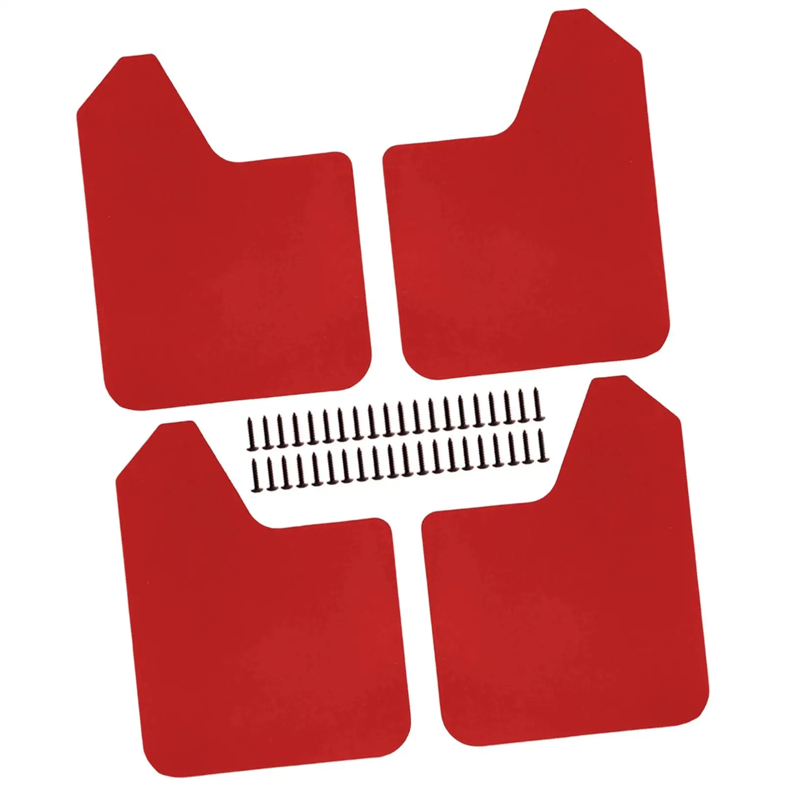 Durable Car Mudguard Red EVA Splash Guard Full Set Professional Mud Flaps for Universal Car Truck Van