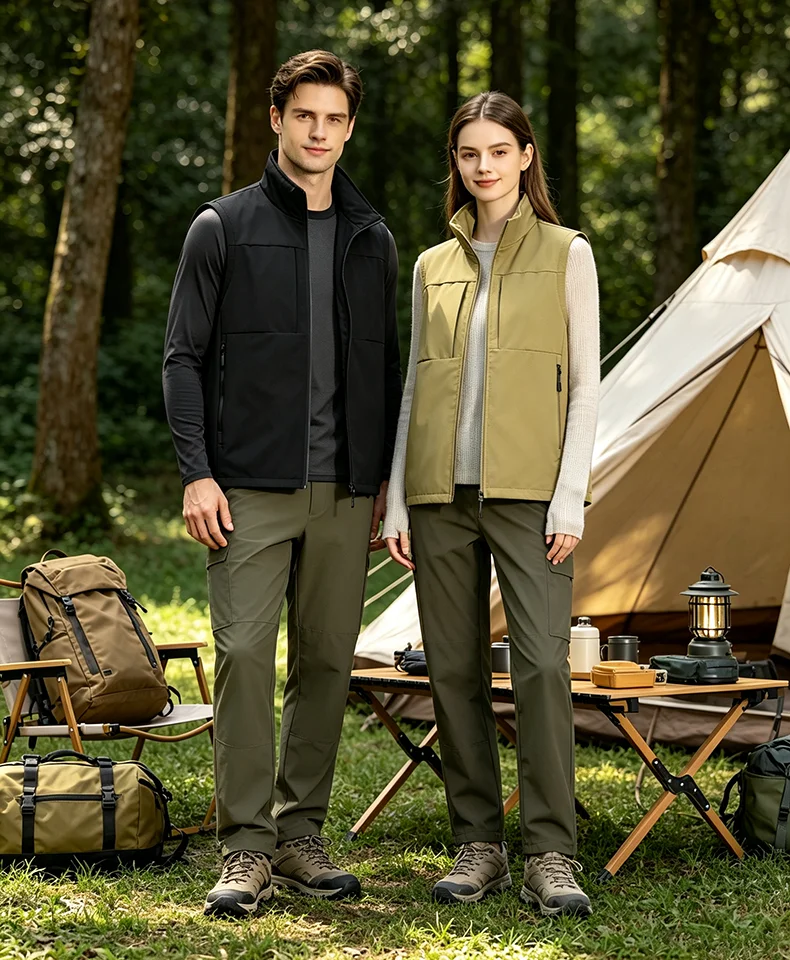 LNGXO Herren- und Damen-Anglerweste, Arbeitsweste mit mehreren Taschen für Herbst, Frühling, Outdoor-Sport, Wandern, Camping, Angelbekleidung – Detail 10