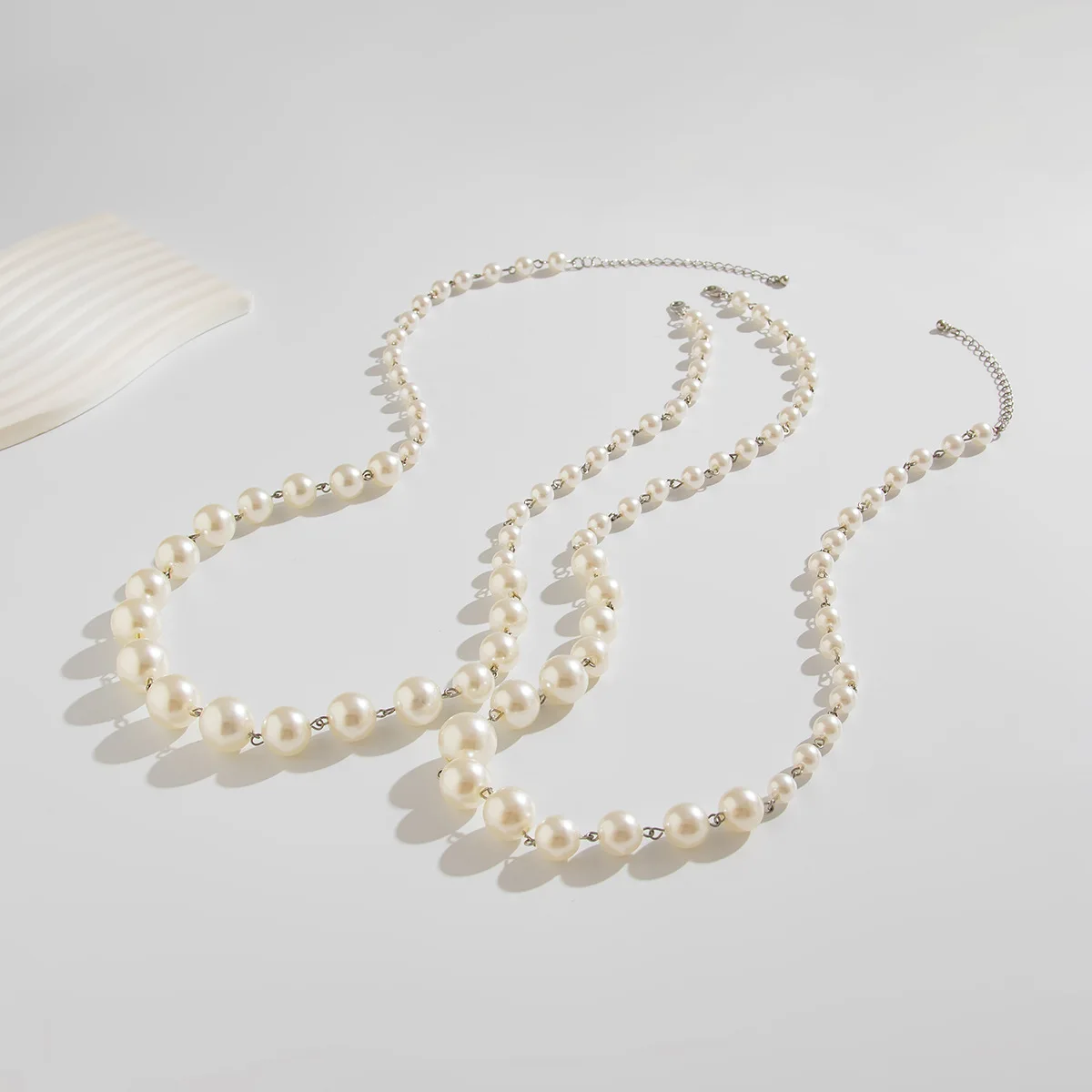 Boho Pearl Imitacja Ręcznie Tkany Naszyjnik Kobiety 2024 Wielowarstwowy Słodki Długi Sweter Dziewczyny Modny Urok Biżuteria Urodzinowa — zdjęcie 5