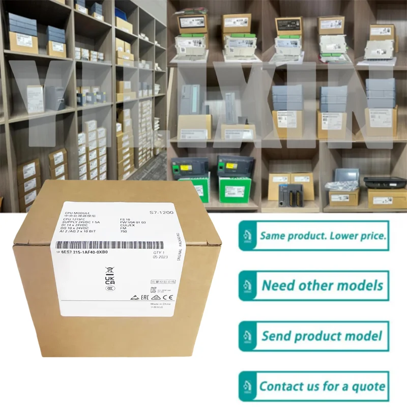 

100% New Original 6ES7215-1AF40-0XB0 S7-1200F CPU 1215 FC Compact CPU