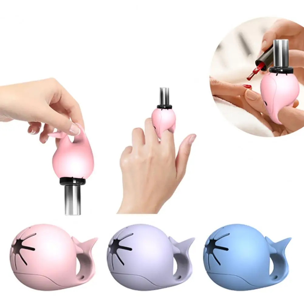 

Silicone Nail Polish Bottle Holder Spill-Proof Nail Art Tool Wearable Nail Polish Ring Portable Nails Polish Organizer Supplies