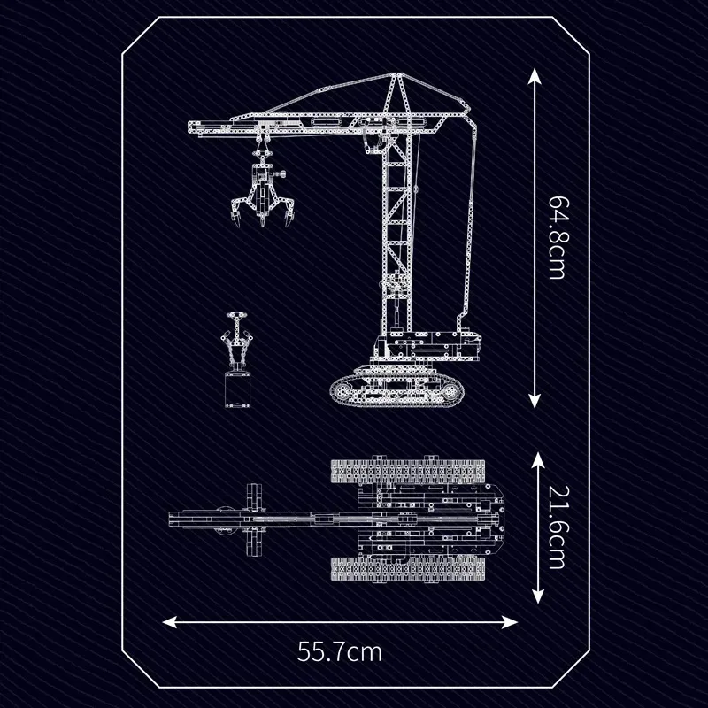 قالب الملك 17059 ألعاب السيارات التقنية التحكم عن بعد الزاحف رافعة نموذج متوافق مع 42042 بنة الاطفال هدية الكريسماس