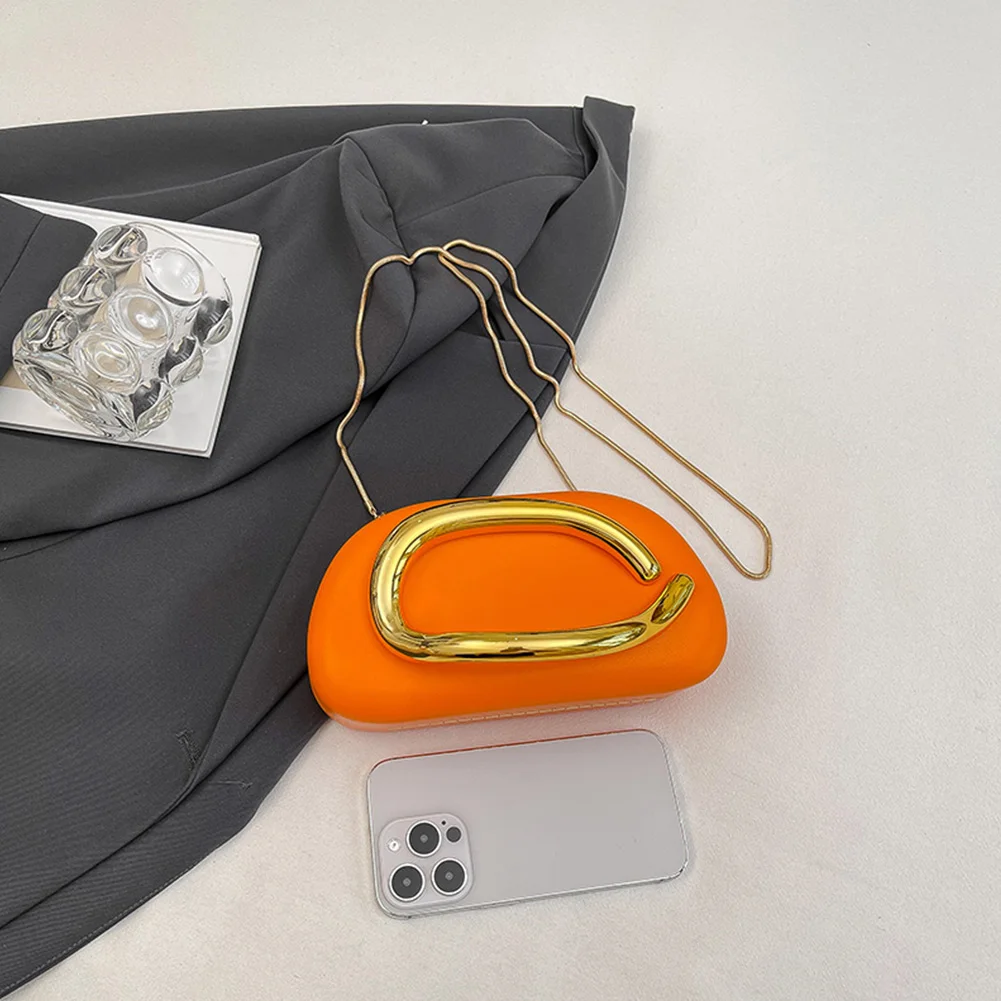 Frauen PU Leder Trendy Clutch Geldbörsen Einfarbig Metall Dekoration Abend Tasche Hand-gehalten Schulter Clutch Tasche für Hochzeit Party