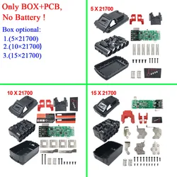 21700 akumulator litowo-jonowy obudowa z tworzywa sztucznego obwód ochronny ładowania PCB kartonowe pudełko obudowa do obudów akumulatorów litowych Milwaukee 18V