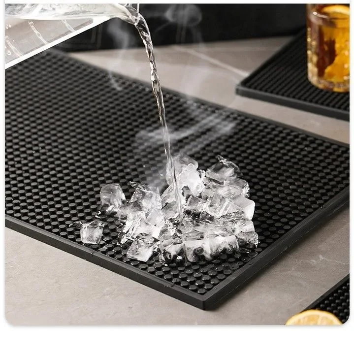 Water Proof Anti-skid Silicone Mat  Rubber Beer Bar Service Spill Mat Coffee Barista Pad Glass Coaster Place Placemat