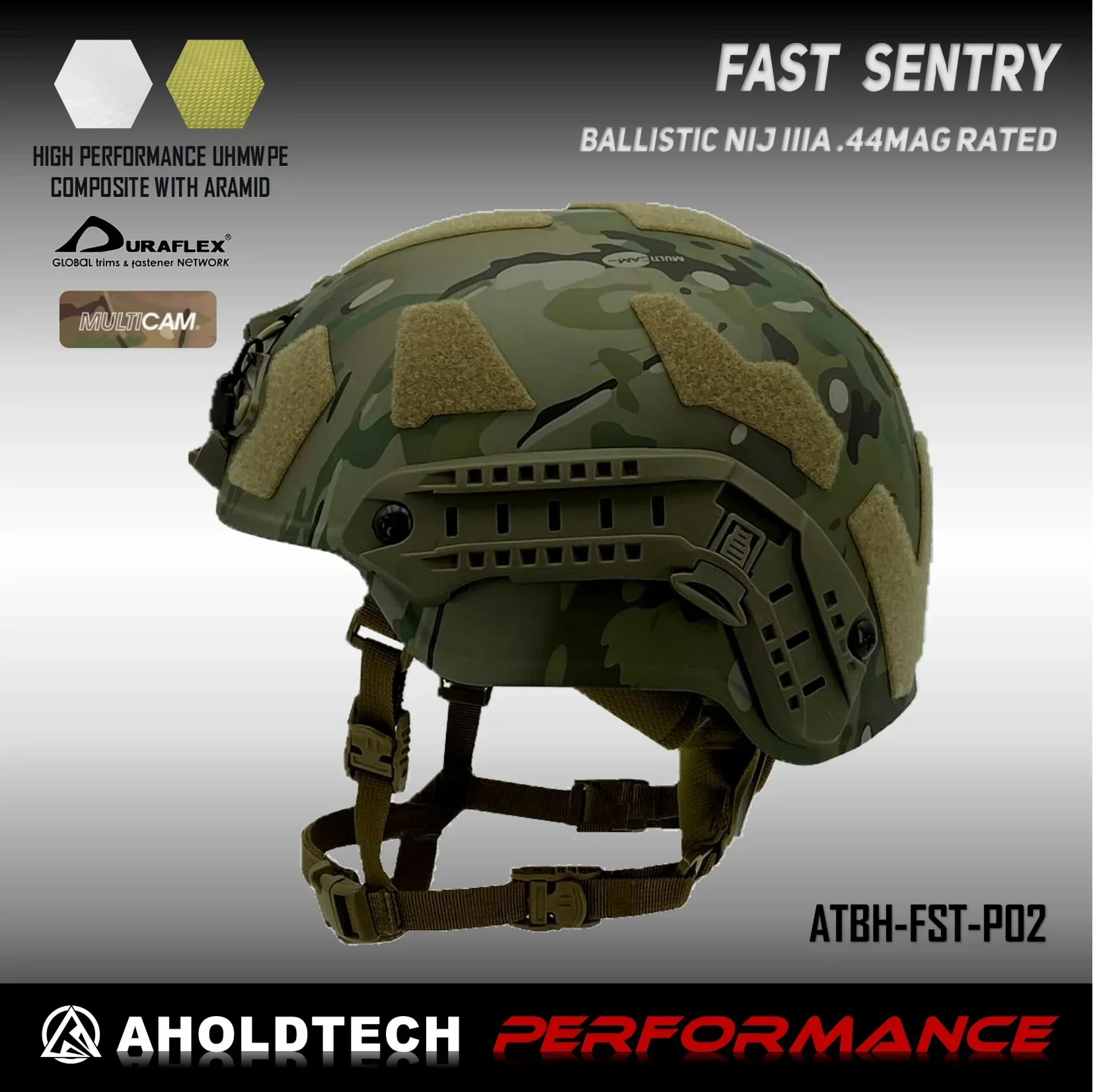 Aholdtech Bulletproof Helmet Tactical Performance FAST SENTRY Mid Cut Aramid+PE Ballistic NIJ 3AIIIA CAM FIT BOA Dial EPIC Liner