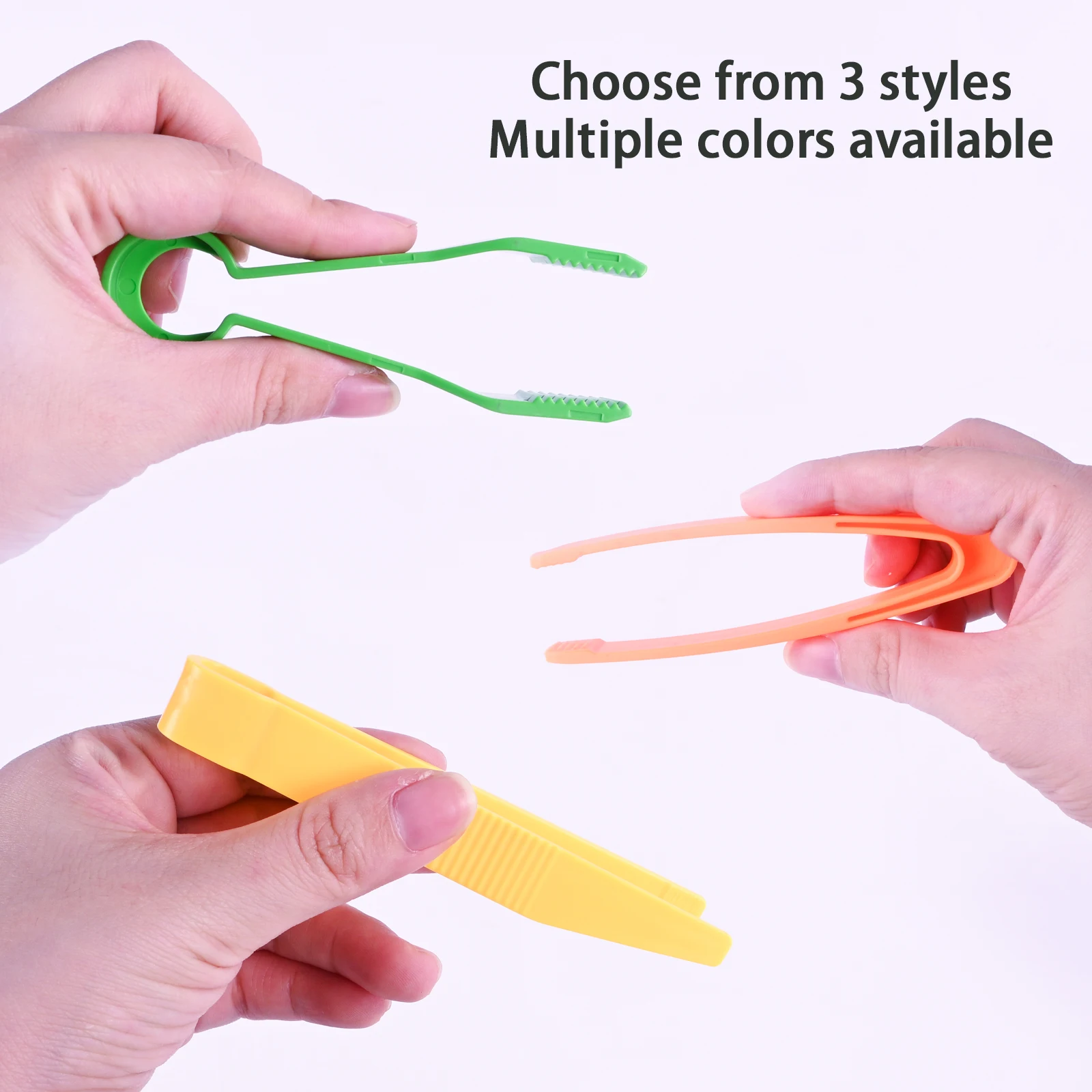 Children's Colored Plastic Tweezers - Fine Motor Skills And Learning Toys, Mixed With Multiple Colors