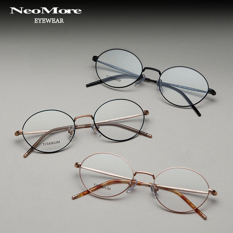 Ultra Light Comfortable Pure Titanium Glasses Optical Lenses with Recipe Prescription Glasses Women Myopia Reading Eyeglasses