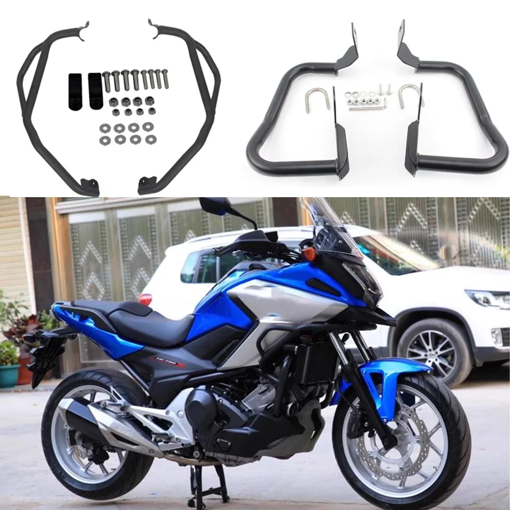 

Motorcycle Front Upper Lower Engine Guard Crash Bar Protection Anti-fall For Honda NC700X NC700S NC750X 2012-2021