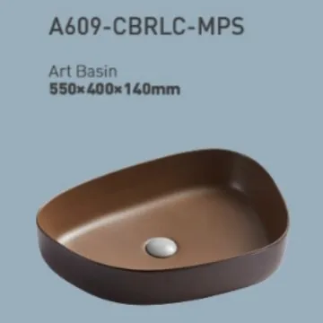 Frosted brown ceramic countertop basin jadeite glazed art basin hotel apartment balcony bathroom