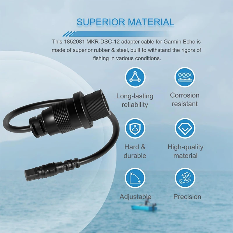 1852081 MKR-DSC-12 Adapter Cable 4-PIN for Garmin Echo, EchoMAP, EchoMAP Chirp Striker, Striker Plus, Striker Vivid Fish Finders
