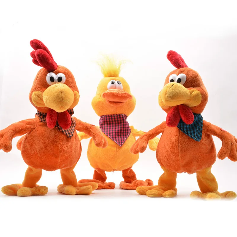 Robot Chicken Interactive Funny Rooster Toys Electronic Chicken Pet With Sound Music Dance Plush Toys For Children Birthday Gift