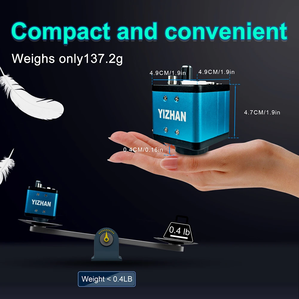 YIZHAN VGA 2MP Trinocular Microscope Compatible Industrial Digital Video Recording Microscope Laboratory Digital Camera