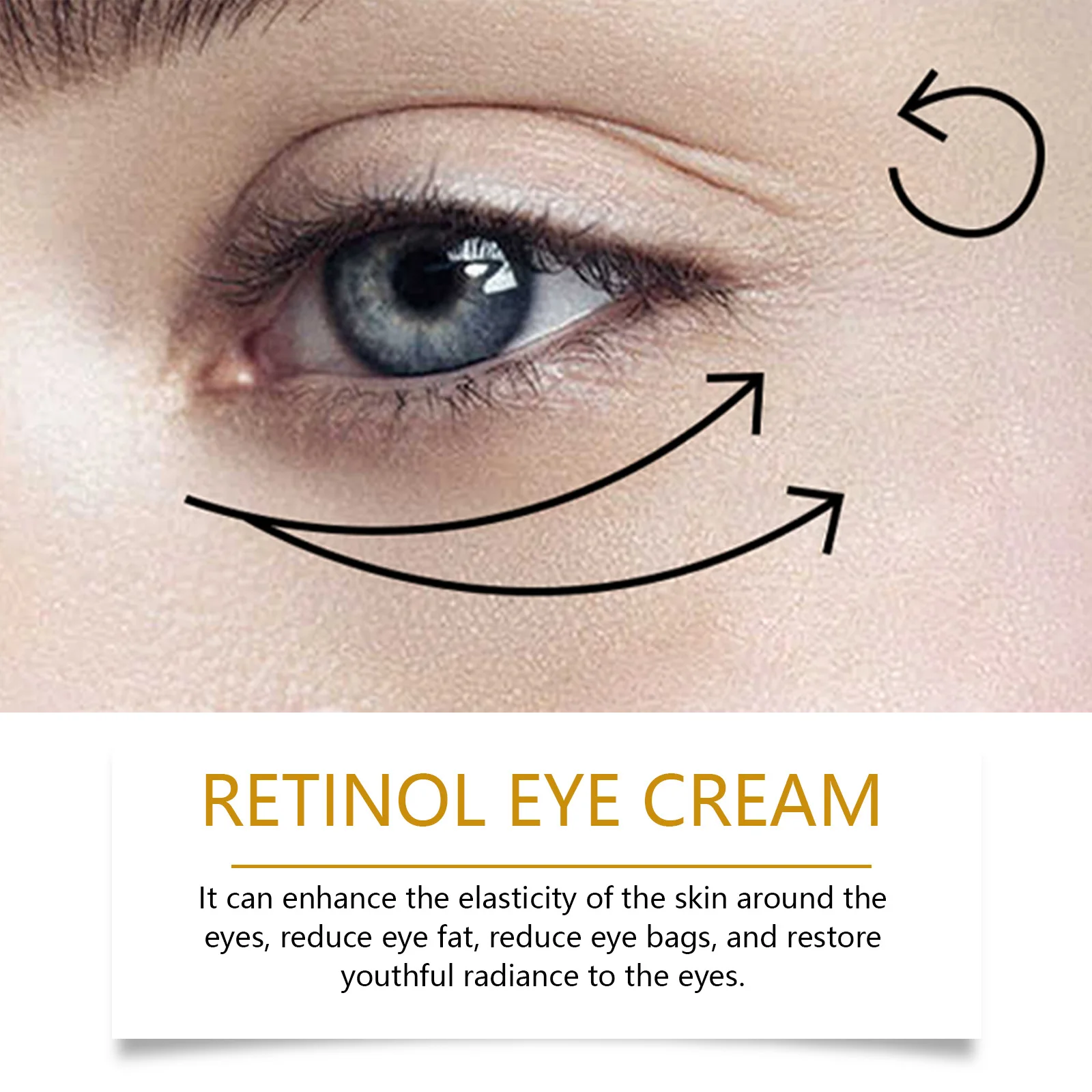 Crème hydratante pour les yeux au rétinol, éclaircissante et douce, soin de la peau autour des yeux, élimine les cernes sous les yeux