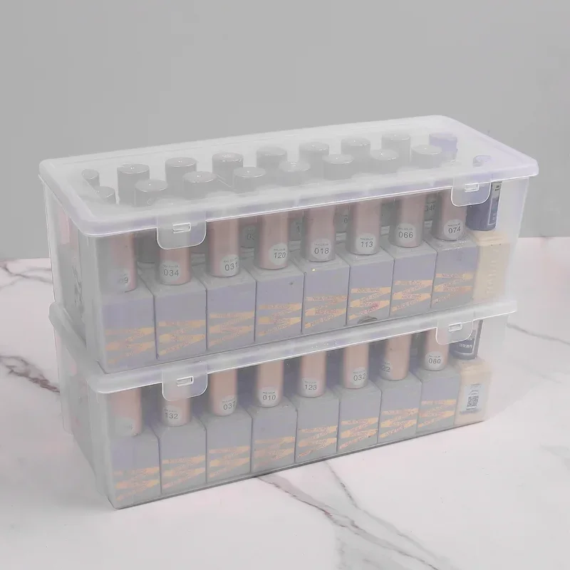 

Nail Polish Nail Glue Storage Box Transparent Container Holder Empty Box Organizing Case Wear Nail Art Tools Storage