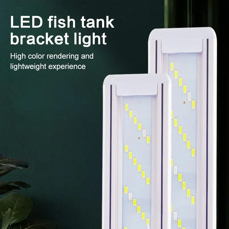 Super Bright Lamp LED Aquarium Light for Aquatic Plant Grow Fish Tank Extensible Clip RGB Waterproof Lamp 220-240V 20~70CM