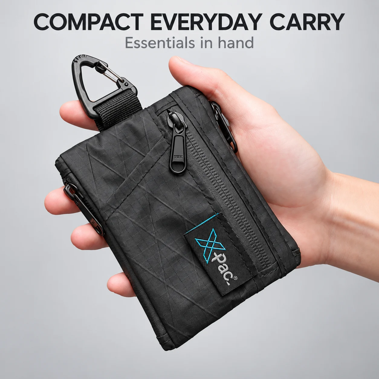 EDC 5-Pocket Multi Pouch X-PAC Wallet Small Keychain Coin Pouch with YKK Zipper EDC Pocket Organizer Utility Pouch for Cards