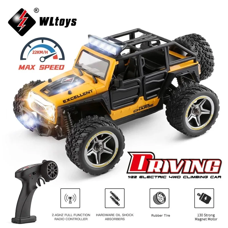 Weili 22201 1:22 Electric Two Wheel Drive Wrangler With Light Remote Control Off-road Drift Vehicle Model Toy