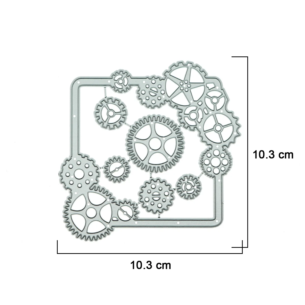 Steampunk Die Cut Gear Decor Frame Pattern For Scrapbooking DIY Clipart Photo Decorating Paper Cutting Art Cutter Metal Stencil