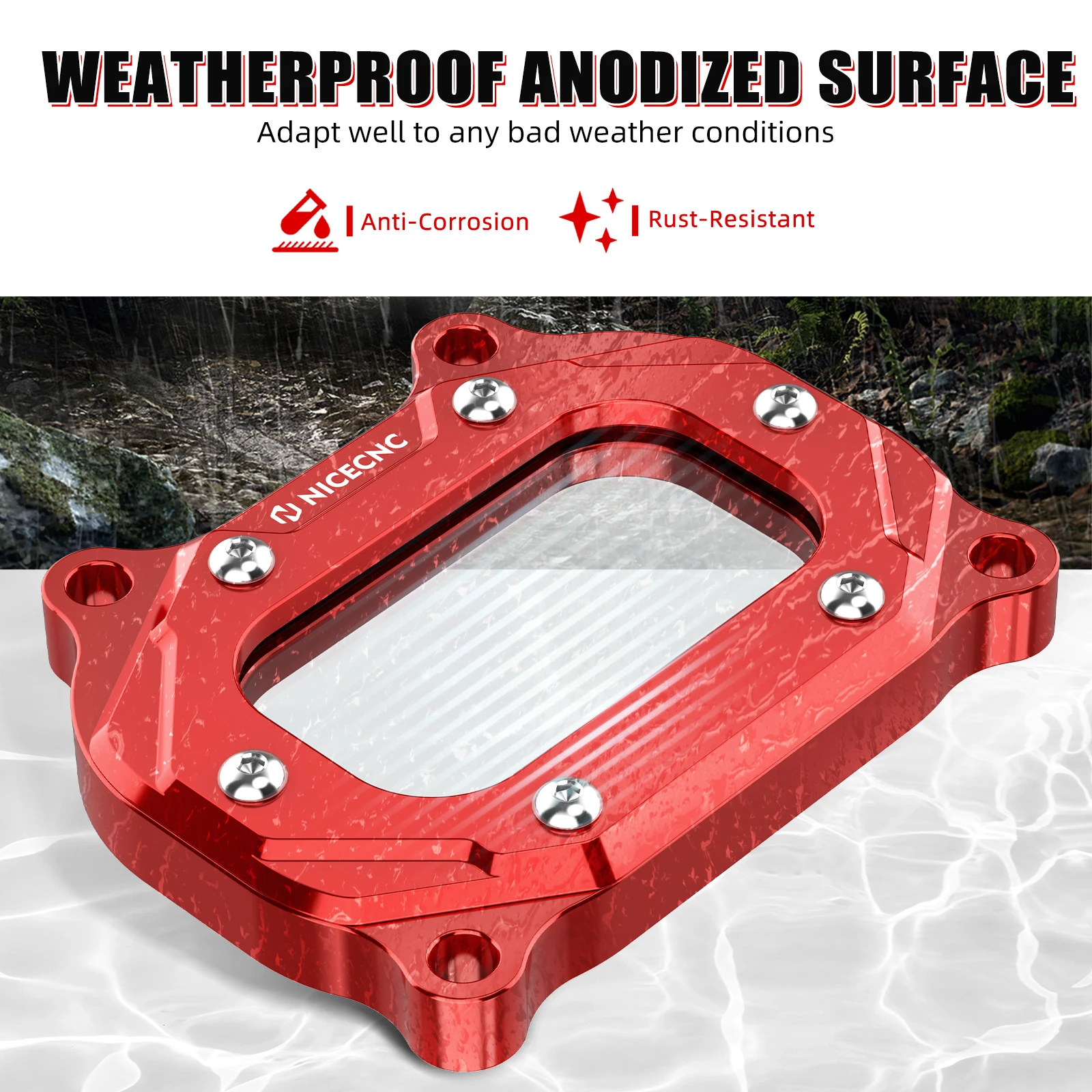 NICECNC Seitenabdeckung für Zylinderkopf für Yamaha Raptor 700 2006-2026 ATV, für Yamaha Raptor 700R 2009-2026, Grizzly 700, Kodiak – Detail 6