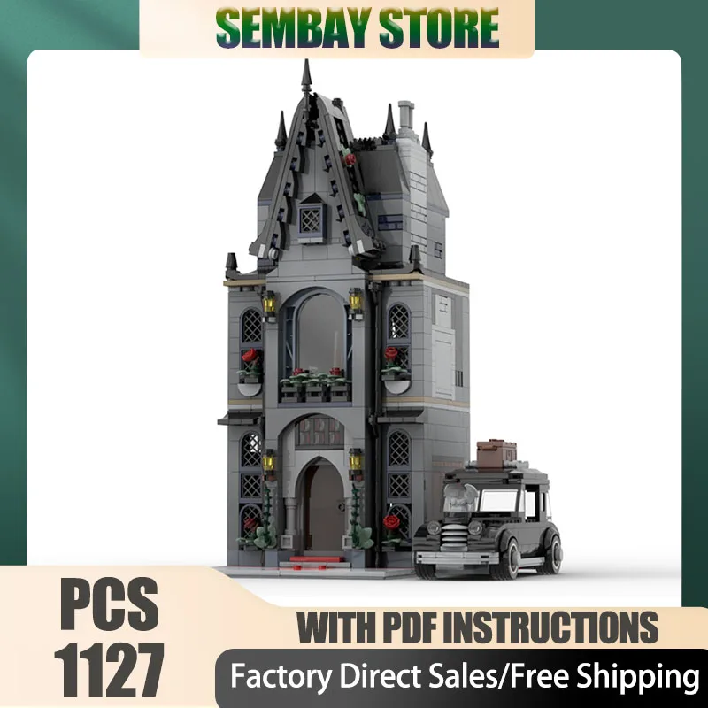 

City Street View Model Moc Building Bricks Modular Townhouse Product Model Technology Blocks Christmas DIY Toy Construction Gift