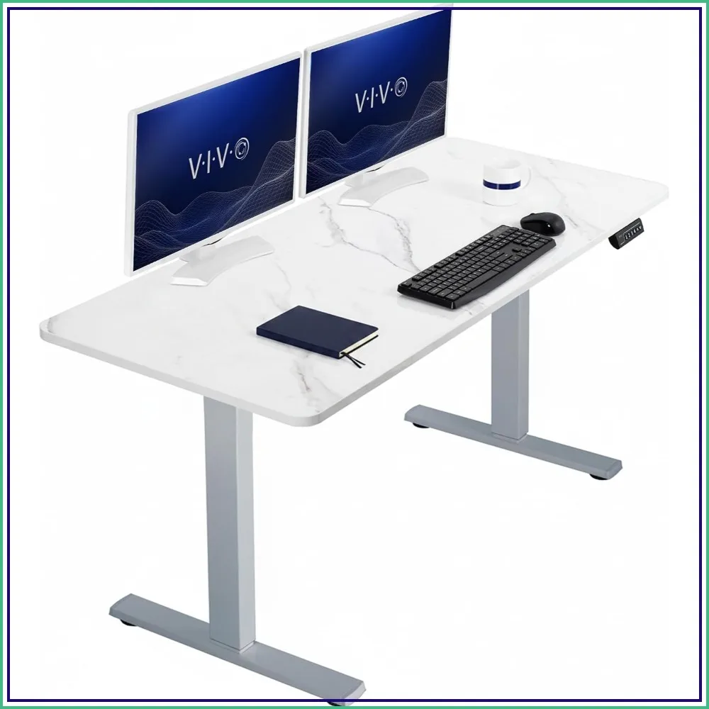 office deskMarble Dry Erase Standing Desk 60 x 24 in Adjustable Height Desk