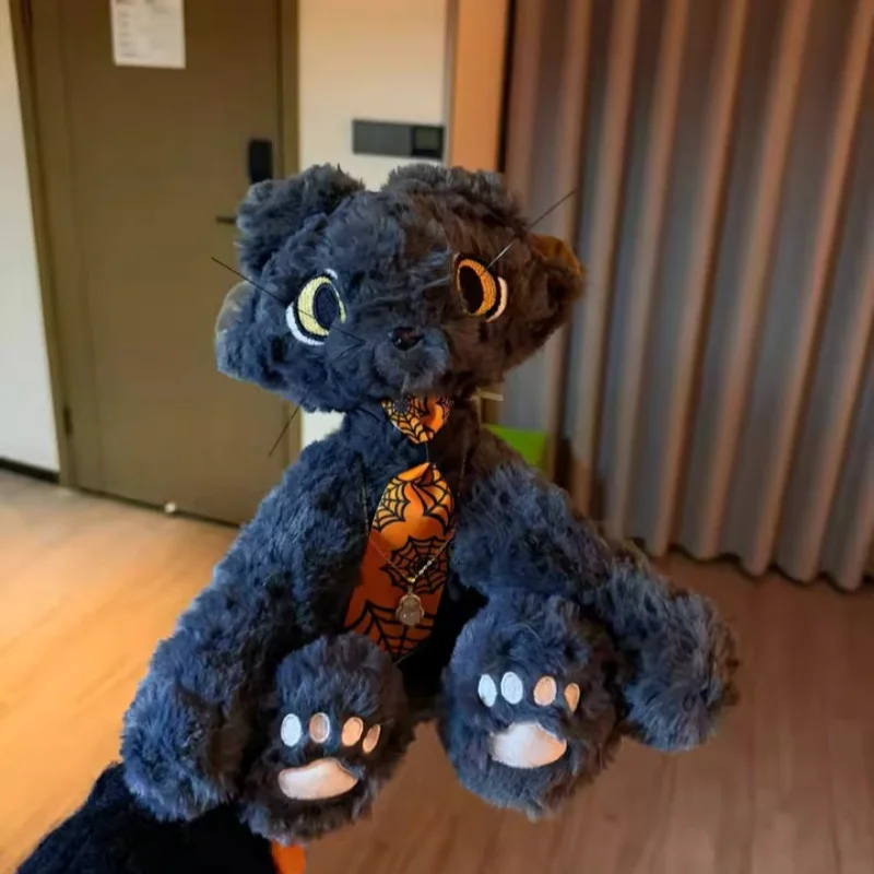 

Chubby Penguin German Cat Black Curly Fur Cat Plush Toy Doll Cloth Doll Viewing Toy Pillow Sofa Ornament Peripheral Gifts