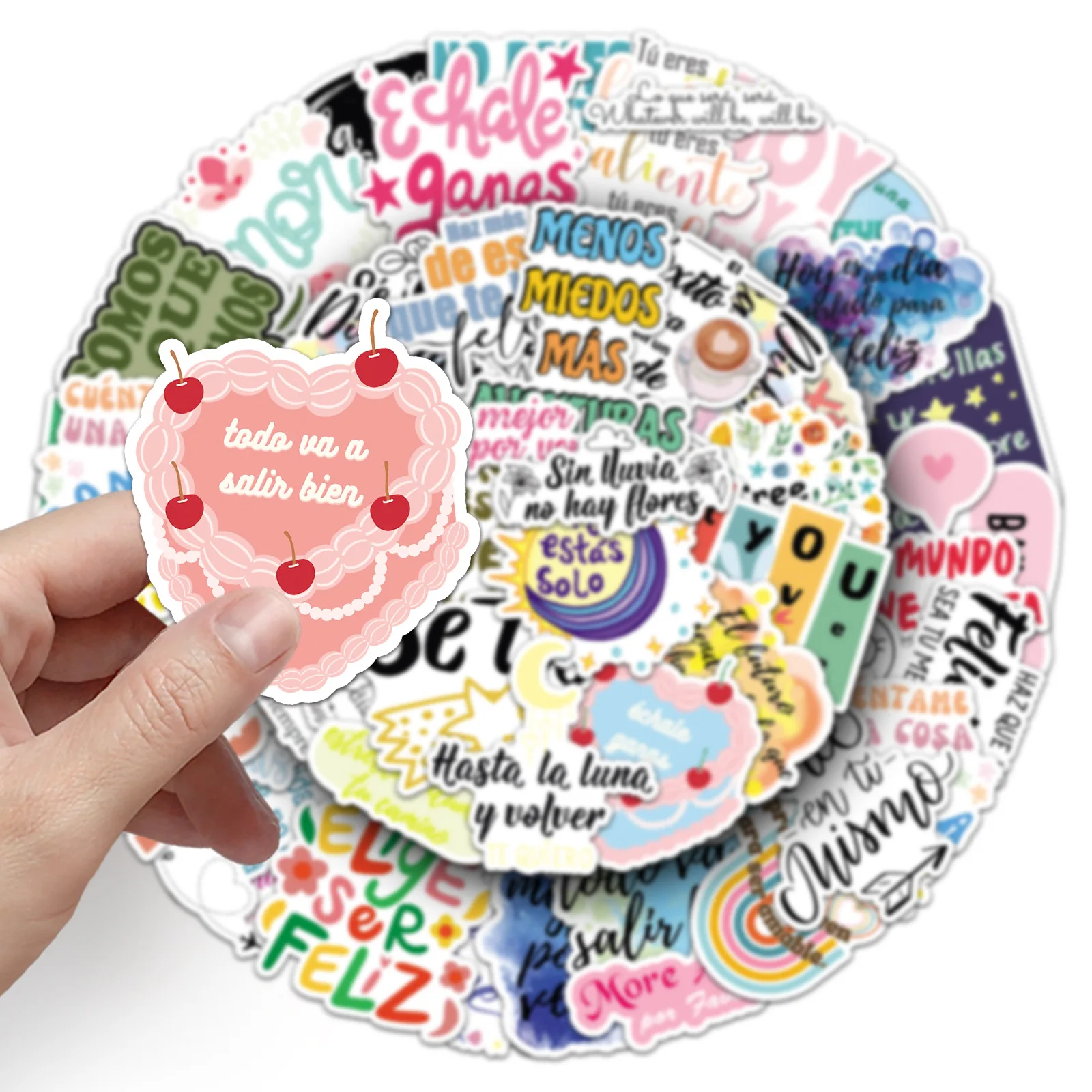 

10/50PCS Inspirational Spanish Graffiti Stickers Personalized Fun Creative Decals Toys Decorative Notebook Desk Stationery Box