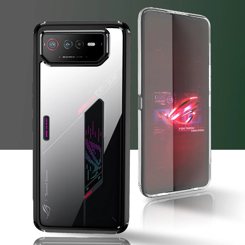 Gaming Case for Asus ROG Phone 7 6 Cover Transparent Back Soft Shockproof Bumper Clear Phone Shell for ROG Phone6 Fundas Housing