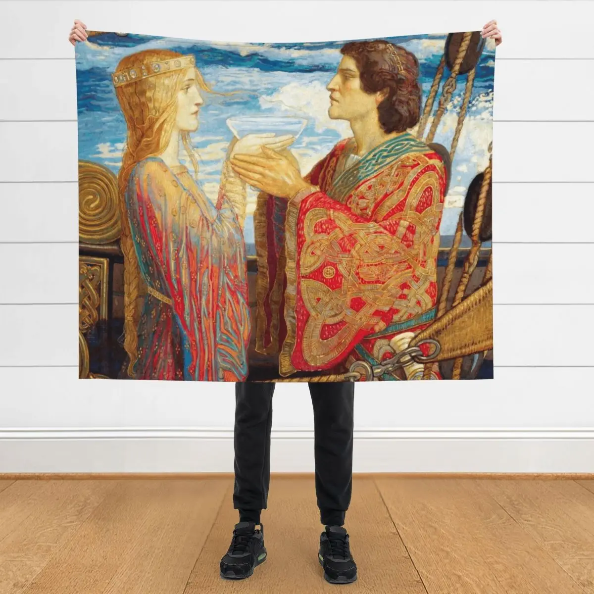 

Vintage Tristan and Isolde Throw Blanket For Sofa Thin christmas gifts Quilt Blankets