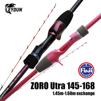 LEYDUN ZORO Ultra Light 3+1 Fishing Rod 145/168 Tianium Tip Fuji Guide Cuttlefish portable Casting Rod Squid Boat webfooted