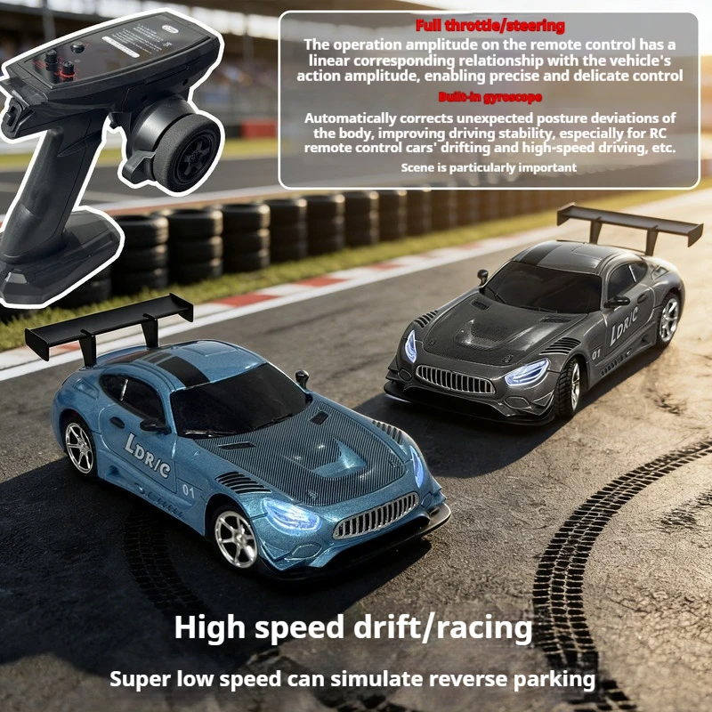 

LD4301 RC Drift Car из сплава 1:43 4WD с гироскопом с пропорциональным управлением, реалистичные огни, идеально подходящие для дрифта в помещении/коллекции