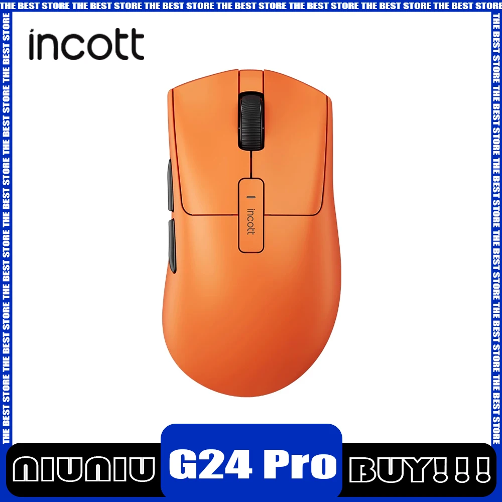 

Original Incott G24 Pro Mouse 8k Paw3950 Sensor Dual Mode Fast Charge Wireless Gaming Mouse Custom Ergonomics Mice Pc Gamer Gift