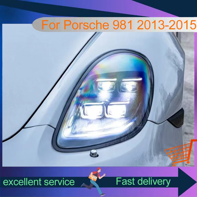 Car Parts For Porsche 981 2013-2015 Headlight Upgrade Daylight LED DRL Automotive Refit Front Lamps Vehicles Accessories Tools