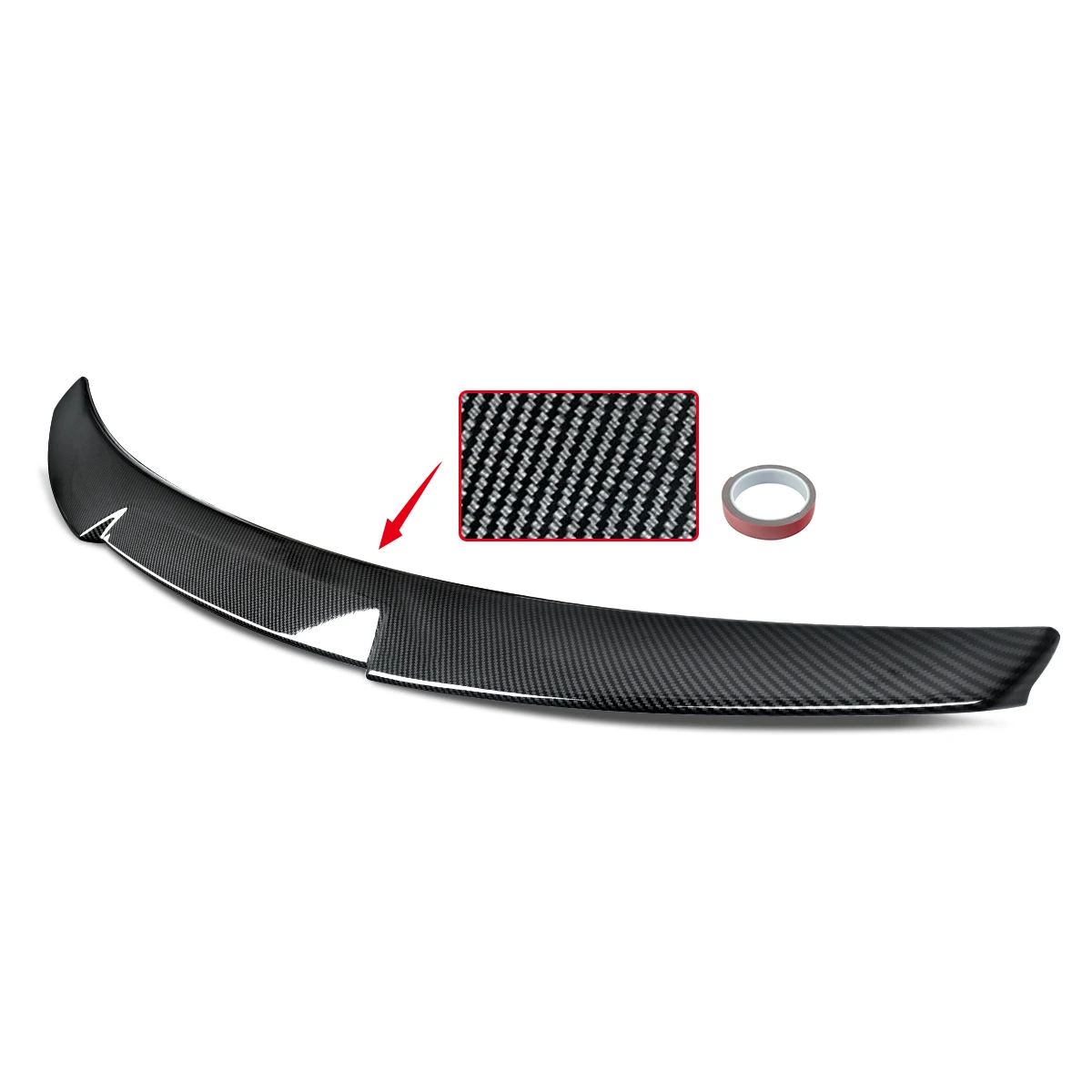 Carbon Fiber Look Rear Tail Spoiler Fit For Audi A5 B8/B8.5 Coupe 2008-2016 M4 Style Rear Trunk Spoiler Wing Automotive Body Kit