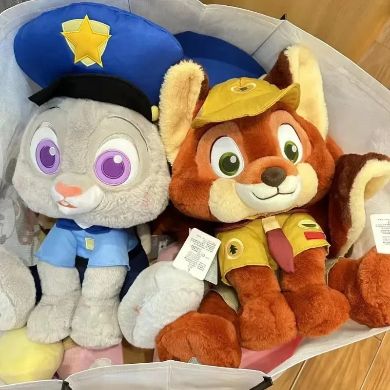 

Disney Kawaii Zootopia Nick Judith Plush Toy Doll Cartoon Animal Fox Rabbit Anime Figure Room Decor Cushion Pillow Peluche Gift