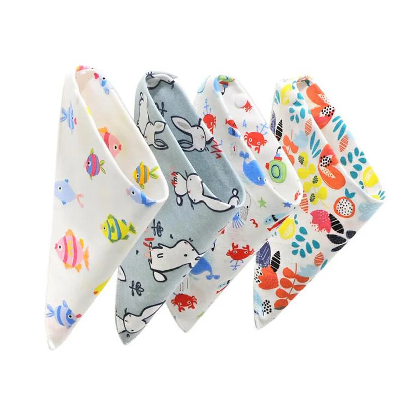 20pcs/lot Newborn Baby Bibs Boys Girls Towel Cotton Baby Bandana Baby Bib Infant Saliva Towel