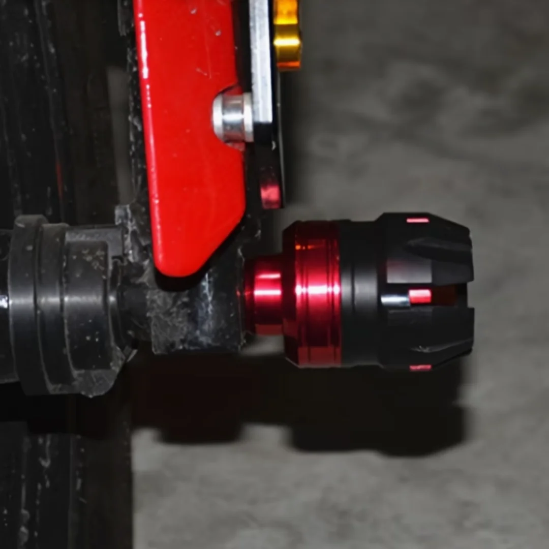 2 Stück CNC-Aluminium Vorderradaufhängungsschutz Rahmen-Slider Sturzschutz für Motorrad Roller E-Bike Motocross Modifikation – Detail 8