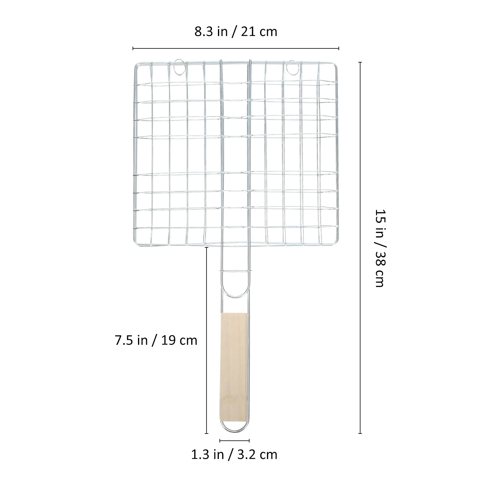 2pcs Stainless Steel Barbecue Net Foldable Square Grill Grid For Outdoor Bbq Picnic Easy Clean Heat Resistant Bbq Supplies