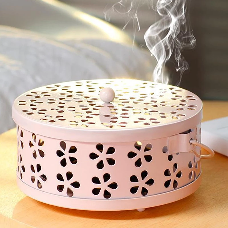 1pc Portable Mosquito Coil Tray Holder Home Insect Repellent Anti-fire Sandalwood Incense Burner Box Anti-Mosquito Supplies