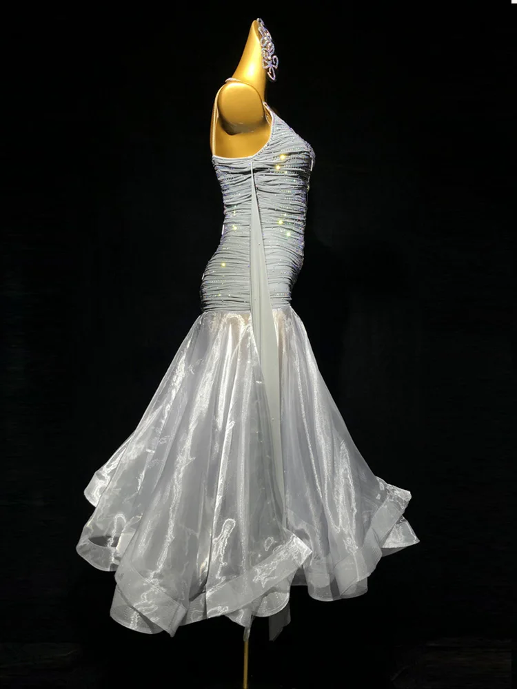 

Платье для латинских танцев для взрослых и детей AB Stone, высококачественная плиссированная современная юбка на заказ, женская одежда для точного танго