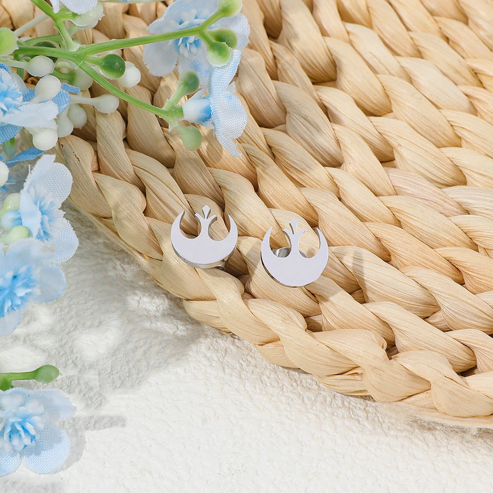 Trend Minimalist Metal Ear Studs Popular Movie Earrings Exquisite Cosplay Party Gift for Fans