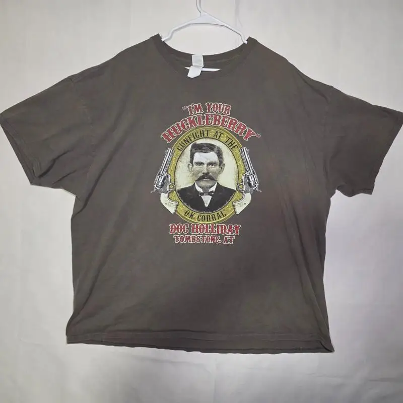 تي شيرت Doc Holliday Э Э ЭМ الخاص بك Huckleberry ЭТМبستون AZ مقاس 2XL مستعمل
