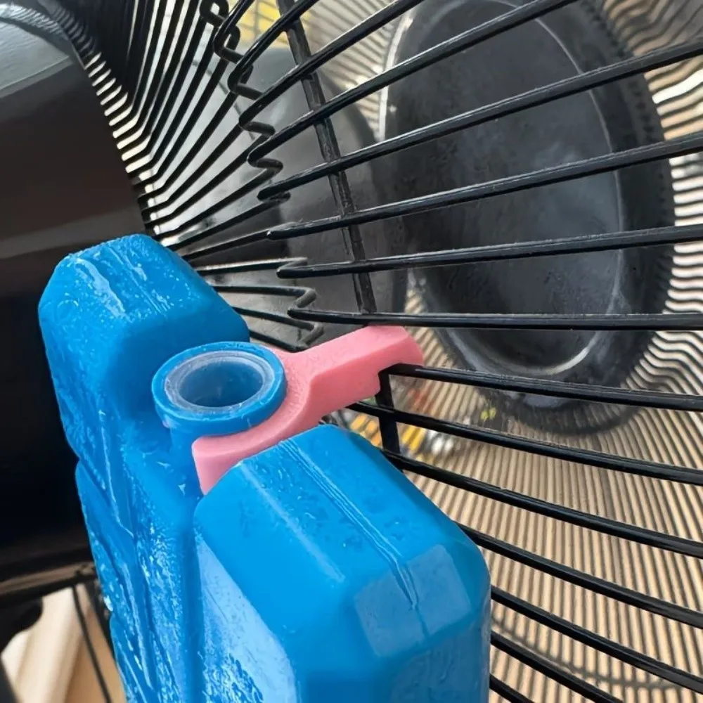 5Pcs Plastic Fan Ice Pack Clip Air Cooling Firm Grip Ice Pack Holders Wear Resistant Compact Ice Box Holder Clip